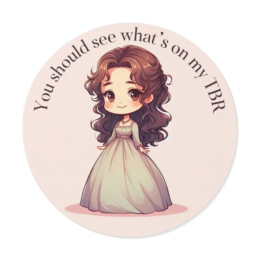 You Should See What's On My TBR... Regency Chibi Art 2-inch Round Laptop Sticker